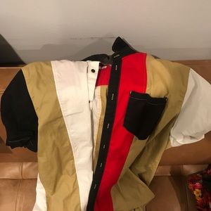 Colorblock button down shirt